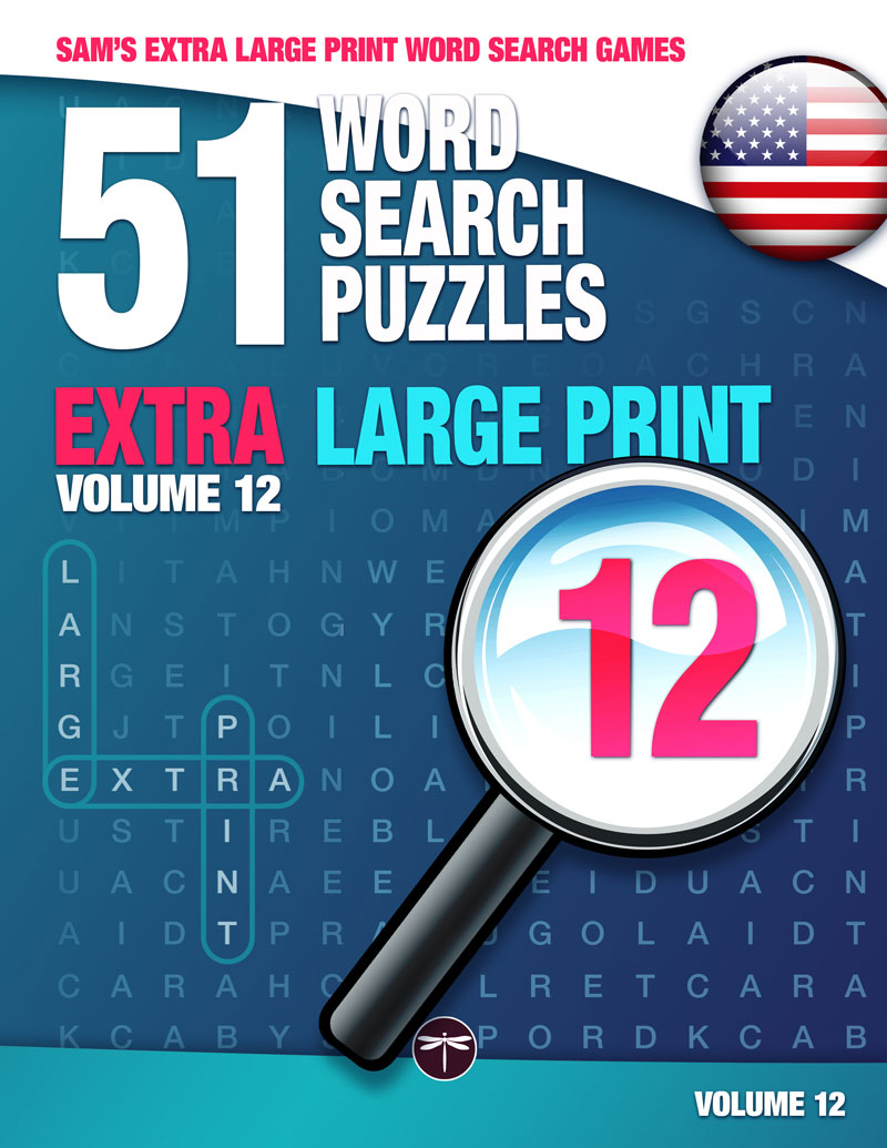 Sam's Extra Large Print Word Search Books, Volume 12, front cover